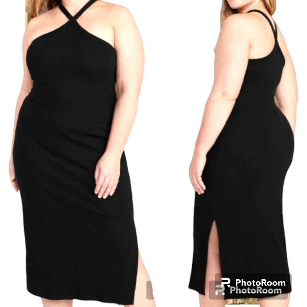 Attractive Halter Dress with side split by Old Navy